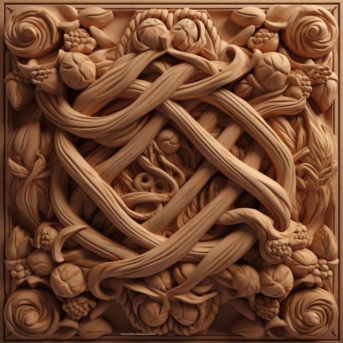 Patterns and decorations (Challah Hallah 2, PATTERN_278) 3D models for cnc